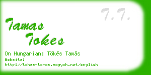 tamas tokes business card